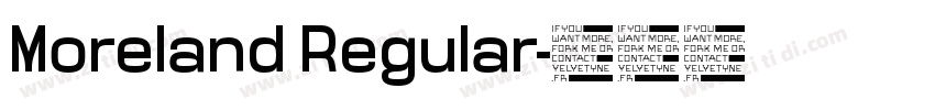 Moreland Regular字体转换